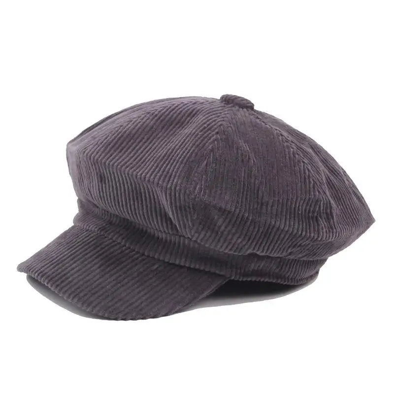 Vintage Newsboy Beret Cap for Women – Autumn Winter Octagonal Painter Hat England Style