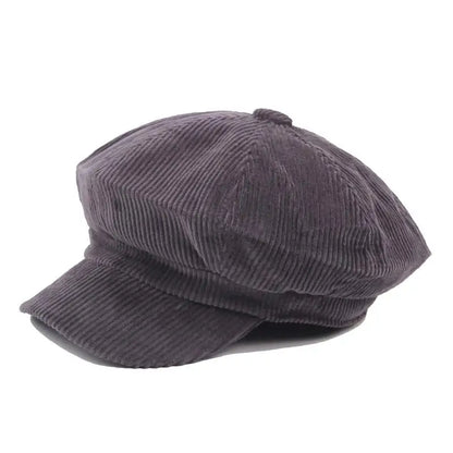 Vintage Newsboy Beret Cap for Women – Autumn Winter Octagonal Painter Hat England Style