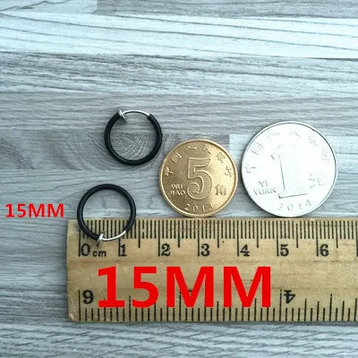 Unisex Clip-On Earrings – Invisible No-Piercing Spring Ear Cuffs, Small Circle Gold/Silver/Black Plated Jewelry for Women & Men