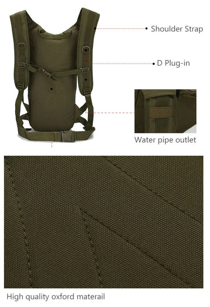 15L Molle Tactical Backpack – Outdoor Sports Bicycle Bag for Cycling, Hiking, Climbing, Camping & Fishing with Hydration Support