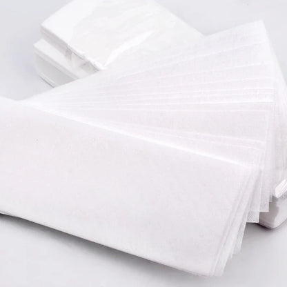 100pcs Hair Removal Wax Strip Paper Rolls – High Quality Nonwoven Body Cloth for Smooth Skin