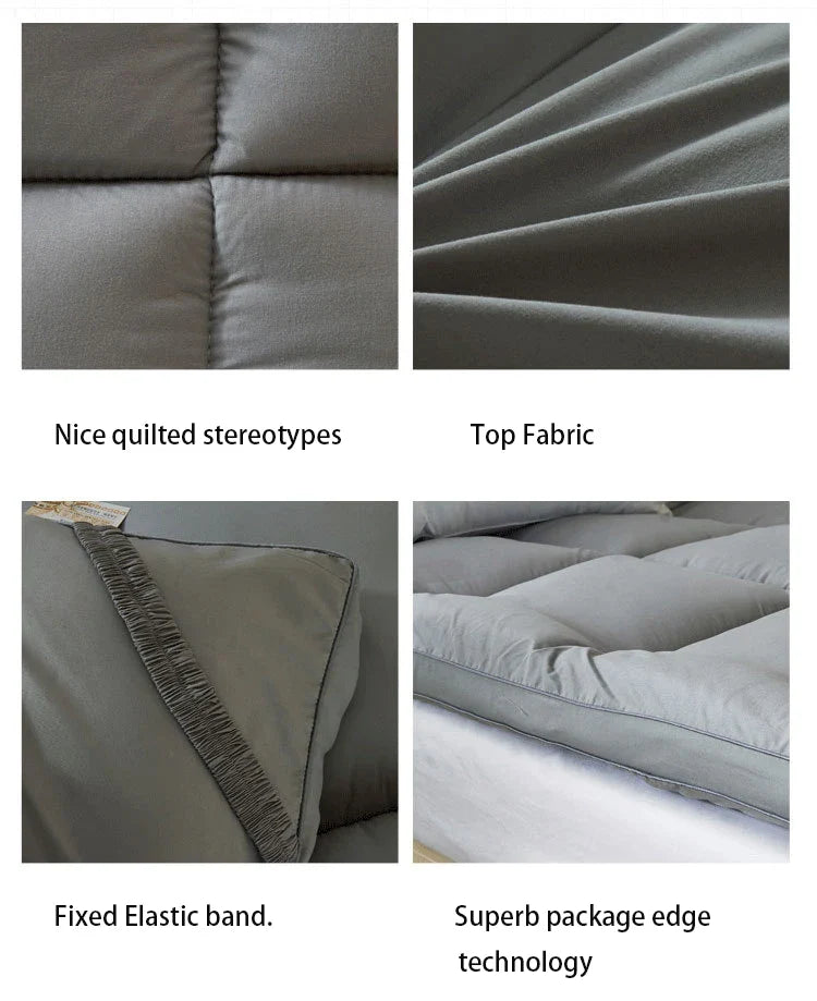 VESCOVO Thick Goose Down Fiber Mattress Topper – Single, Twin & Queen Size Bed Mattress Pad