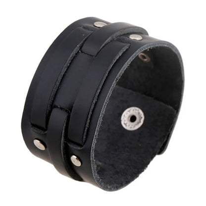 Modyle Vintage Punk Retro Multilayer Leather Bracelet – Handmade Braided Rope Wrap Bangle for Men