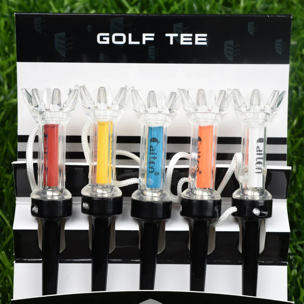 5pcs/set Golf Tees: 79mm/90mm Plastic Step Down Tees with Original Package - Local Ret Golf Training Practice Tees