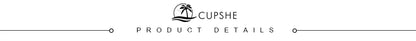 Cupshe Square Neck Drawstring One-Piece Swimsuit – Sexy Back Hook Monokini Beachwear for Women