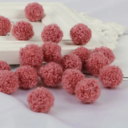 10Pcs Soft Pompom Balls 15/20mm - Fluffy Plush Craft Furballs for DIY Sewing, Home Decor & Christmas Tree Decoration