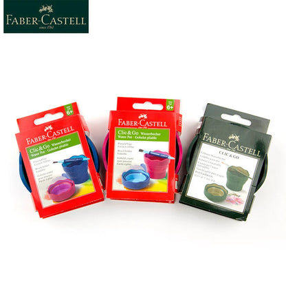 Faber Castell Portable Watercolor Paint Washing Bucket – Scalable Telescopic Folding Brush Washer Cup