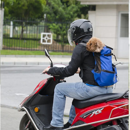 Breathable Hiking Pet Dog Carrier Backpack – Outdoor Travel Mesh Bag for Bicycle & Motorcycle