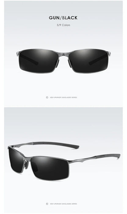 Aoron Polarized Sunglasses – UV400 Anti-Glare Metal Frame Driving Glasses for Men & Women