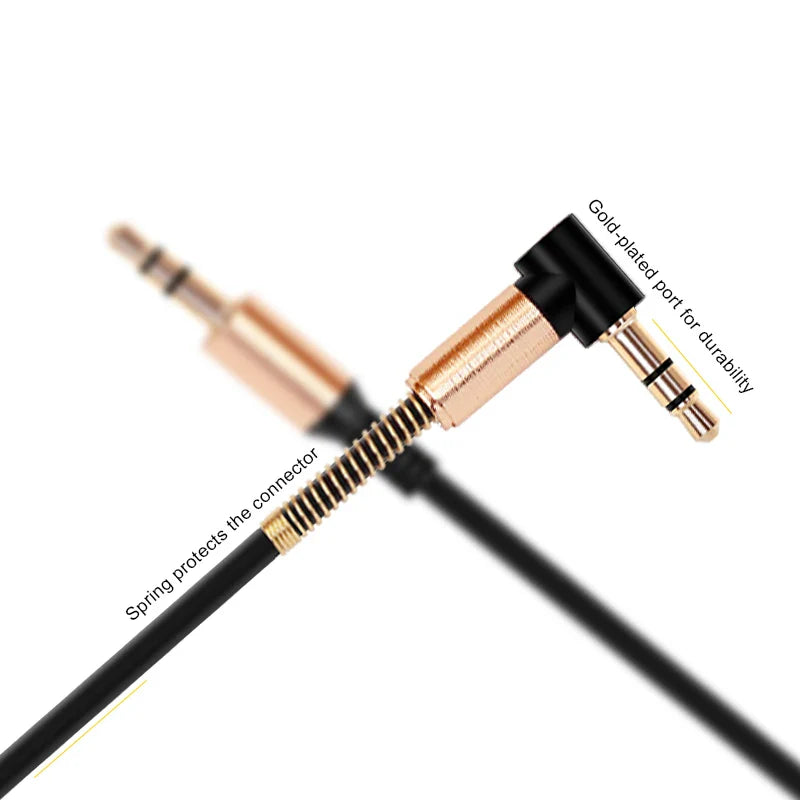 3.5mm Male to Male Aux Audio Cable — Car, JBL Speaker, iPhone & Samsung Headphone Cord