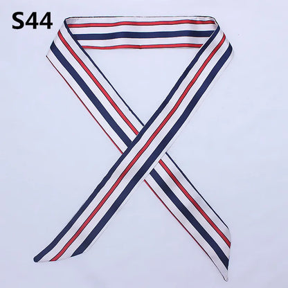47 Colors Brand Bandana | Small Silk Bag Scarf for Women | Long Skinny Fashion Head Hijab Scarf and Headband