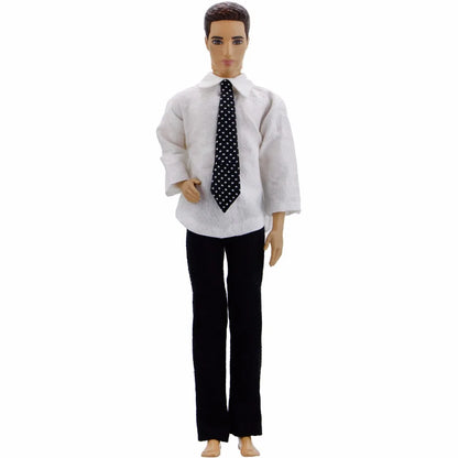 Handmade 1/6 Doll Outfit for 12-Inch Boy Doll — Men’s Formal Suit with Shirt, Coat, Trousers & Shoes, 30cm Toy Clothes