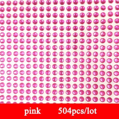 Self Adhesive Rhinestone Stickers - 504/900PCS Acrylic Gems for DIY Crafts & Scrapbooking