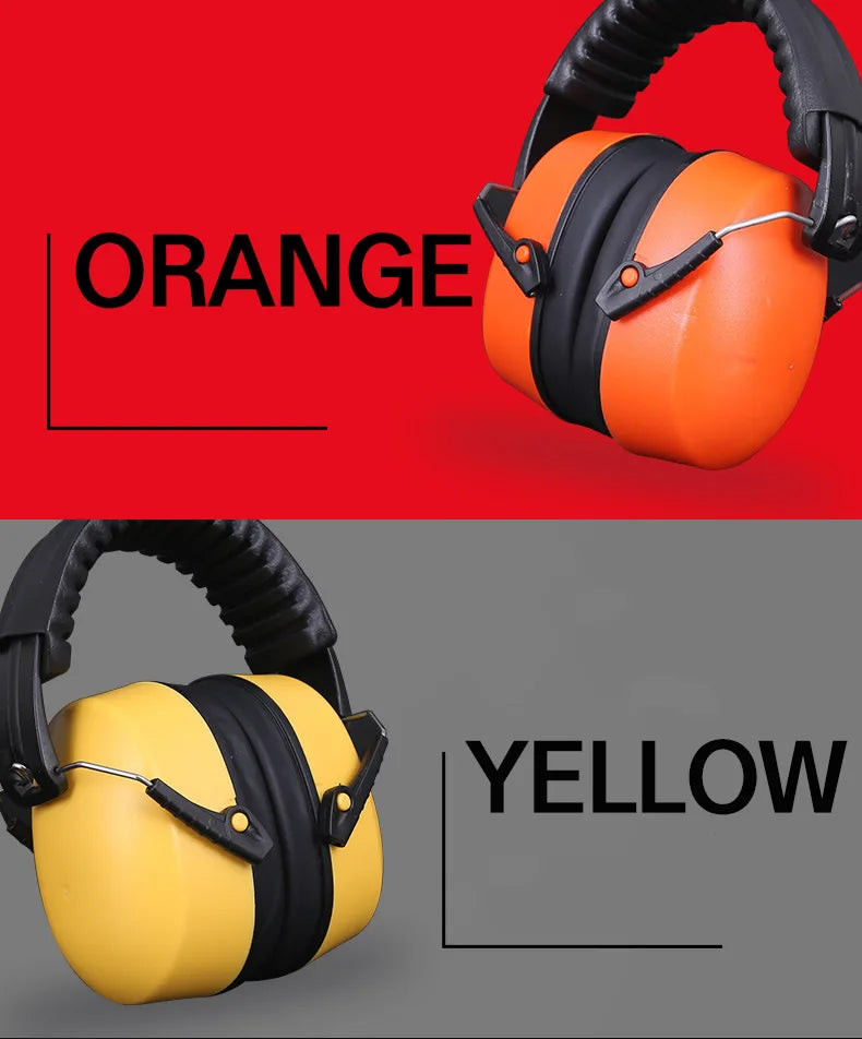 Work Safety Earmuffs – Anti-Noise Portable Ear Protectors for Work, Study, Sleeping, Woodwork & Shooting