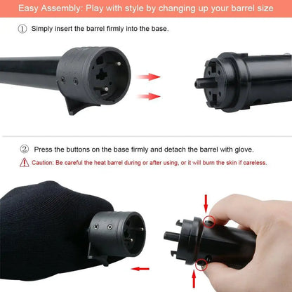 5-in-1 Rotating Hair Curler – Professional Salon Multifunctional Curling Iron with Interchangeable Barrels