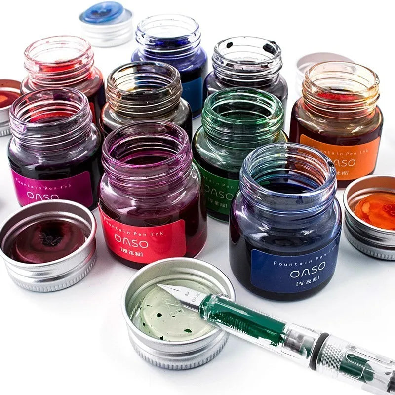20ml Colorful Smooth Liquid Ink Refill – Bright Comic Ink for Carbon Pens, Office & School Stationery