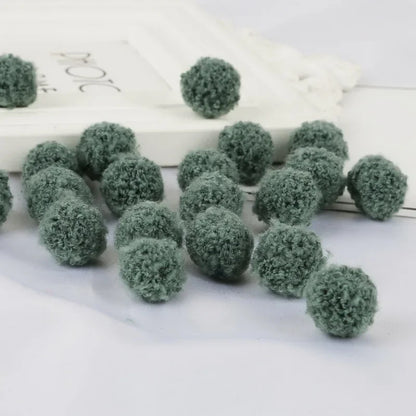 10Pcs Soft Pompom Balls 15/20mm - Fluffy Plush Craft Furballs for DIY Sewing, Home Decor & Christmas Tree Decoration