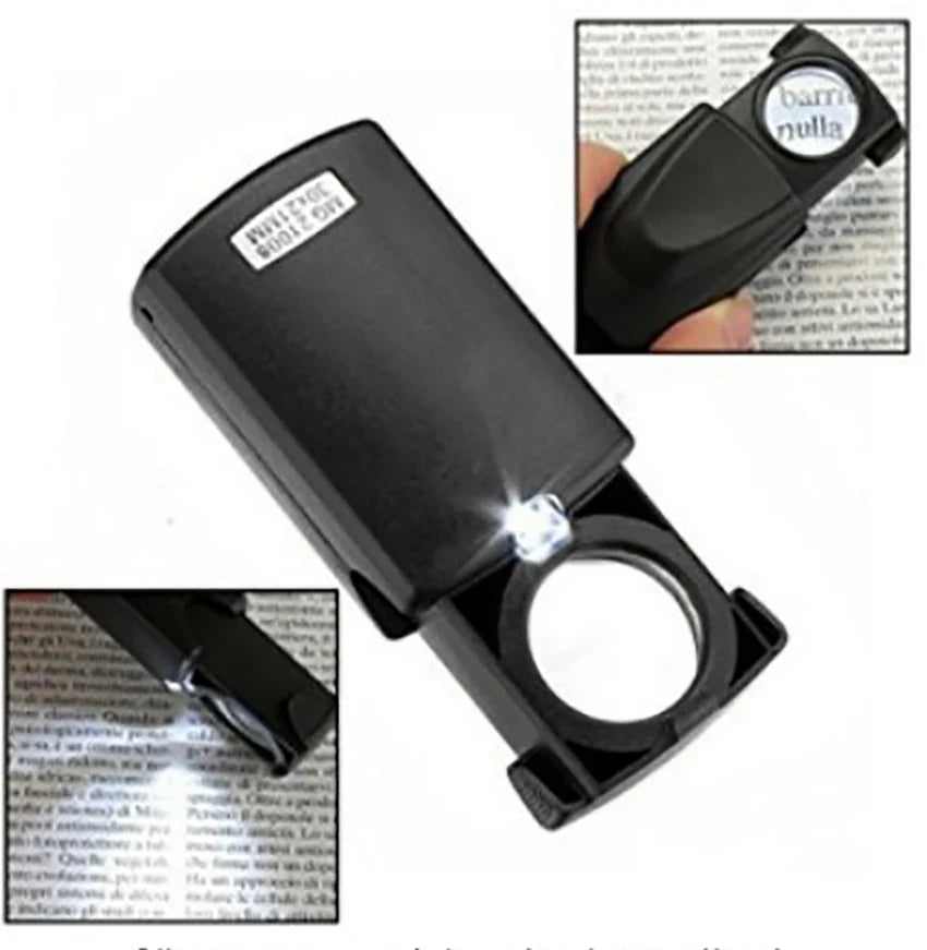 Portable 30X LED Magnifier — Acrylic Lens for Jewelry Appraisal, Reading, Sewing & Seniors