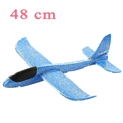48cm EVA Foam Glider Aircraft Toy – Hand-Throw Flight Airplane DIY Model for Kids, Fun Outdoor Toy Gift
