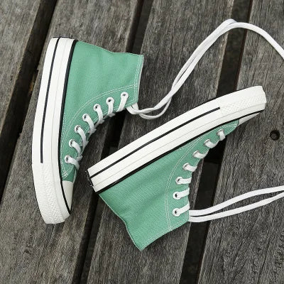 Men’s Canvas Shoes — Fashion Summer Casual Sneakers, High-Top Vulcanized Flats for Men & Women, 2023 Spring-Summer