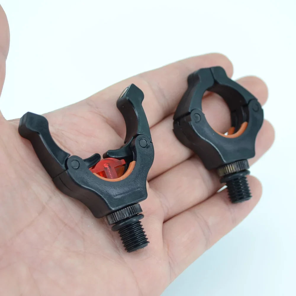 Hirisi 4pcs Carp Fishing Rod Rest Head Gripper with Magic Magnet Clips - Rod Pod Holder for Secure Fishing Rod Storage