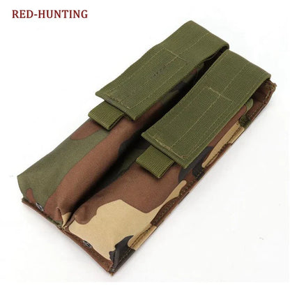 P90 UMP45 Tactical MOLLE Magazine Pouch – 1000D Nylon Double Stack Ammo Carrier Utility Bag for Hunting & Outdoor Use