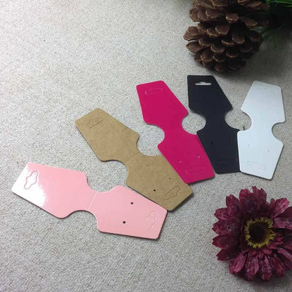 100pcs Black & Kraft Paper Gift Tags – 5×3cm Rectangular Heart Hollow Labels with 100 Hemp Strings for Hand Drawn or DIY Gift Tags