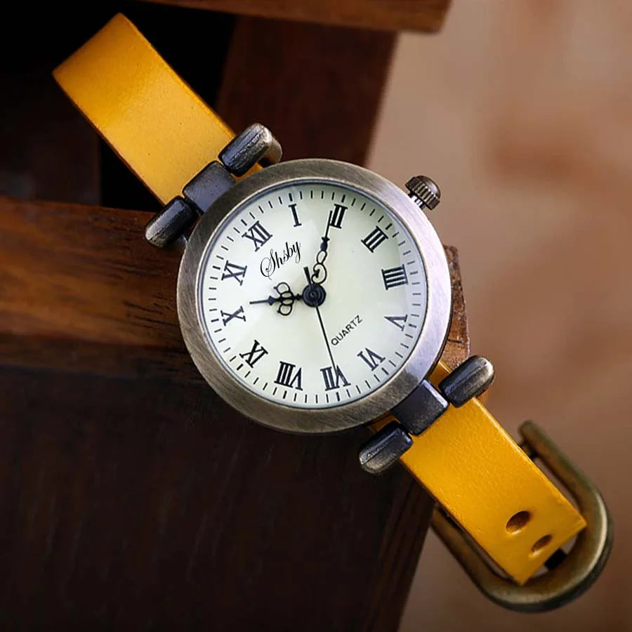 Shsby New Fashion Leather Watch – Hot-Selling ROMA Vintage Dress Watch for Women