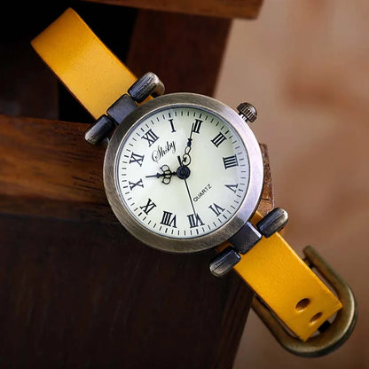 Shsby New Fashion Leather Watch – Hot-Selling ROMA Vintage Dress Watch for Women