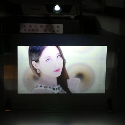 3D Holographic Projection Film - Adhesive Rear Projector Screen A4 Size, 1-Piece Sample in 4 Color Options