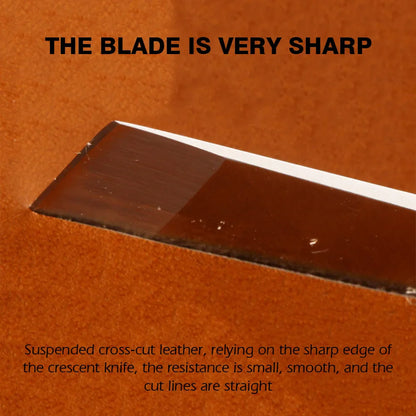 WUTA Professional Leather Craft Cutting Knife: High-Speed Steel Blade DIY Craft Tool - Right/Left-Handed Skiving and Sharpening