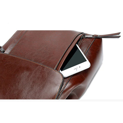 Women's Genuine Leather Backpack - Crossbody Shoulder Bag, School Bag, Laptop Rucksack, and Messenger Bag for Girls