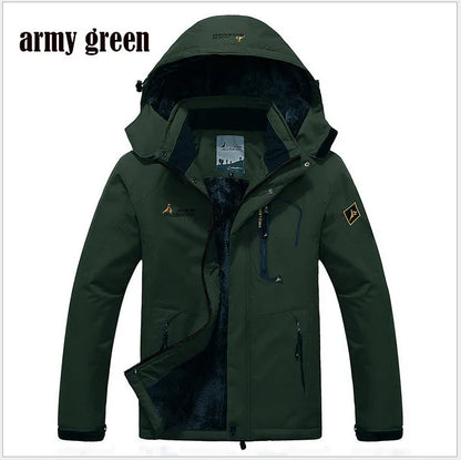 Men's Winter Parka – Windproof & Warm Hooded Fur Coat, Military-Style Thick Anorak Jacket