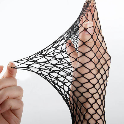 Hot Women's Long Hollow Out Fishnet Stockings - Black High Waist Pantyhose Tights for Sexy Fishnet Lingerie, High Quality