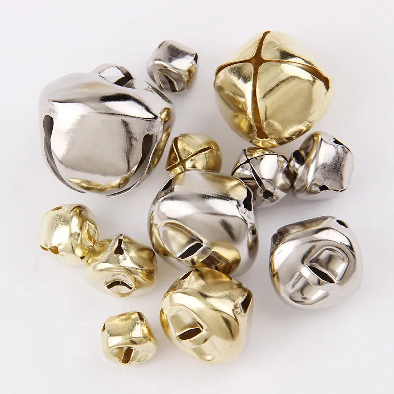 Gold/White K Iron Water Plated Christmas Cross Bells Pendant - Handmade Party DIY Crafts Accessories in Various Sizes (12/13/15/20/25/30mm)
