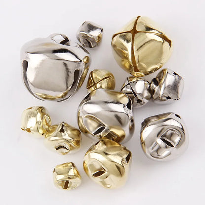 Gold/White K Iron Water Plated Christmas Cross Bells Pendant - Handmade Party DIY Crafts Accessories in Various Sizes (12/13/15/20/25/30mm)