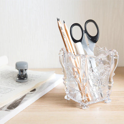 Creative Retro Cosmetics Storage Box – Plastic Organizer for Makeup Brushes and Daily Essentials on Your Dressing Table