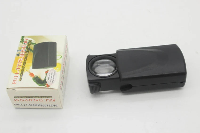 Portable 30X LED Magnifier — Acrylic Lens for Jewelry Appraisal, Reading, Sewing & Seniors