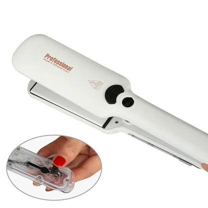 Professional Steam Hair Straightener – 2" Ceramic Infrared Flat Iron for Salon Styling & Care