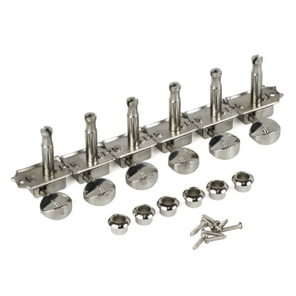 FLEOR Nickel Silver 6-in-Line Vintage Electric Guitar Machine Heads - Tuners, Tuning Keys & Pegs, Guitar Accessories