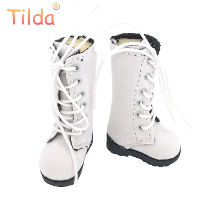 Tilda 3.2cm Doll Boots — 1/6 Mini Leather Shoes for Blythe, Azone & BJD Dolls