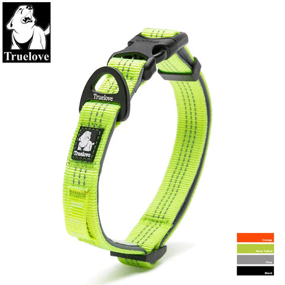 Truelove Reflective Dog Collar Set – Adjustable, Padded Soft Nylon for Small, Medium & Large Dogs, TLC5271