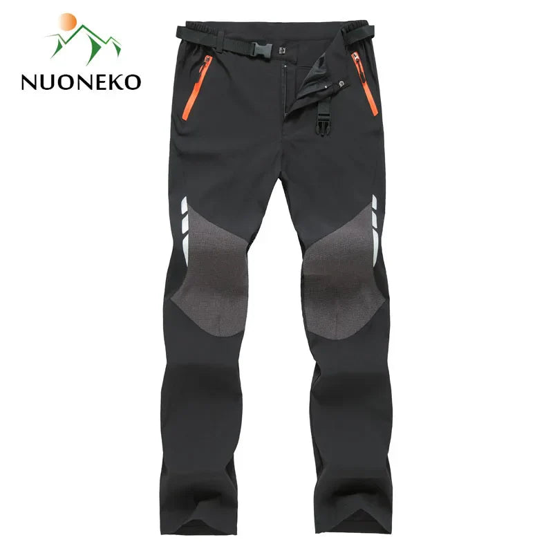 Men’s Reflective Summer Hiking Pants – Lightweight, Breathable, Quick-Dry Outdoor Trekking & Mountain Climbing Trousers with Belt