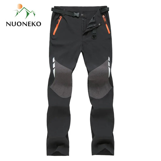 Men’s Reflective Summer Hiking Pants – Lightweight, Breathable, Quick-Dry Outdoor Trekking & Mountain Climbing Trousers with Belt