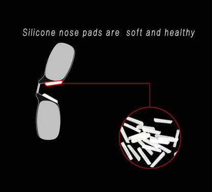 Men’s Nose Clip Reading Glasses – High-Quality Portable Transparent Eyewear for Seniors with Case