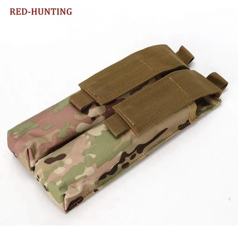 P90 UMP45 Tactical MOLLE Magazine Pouch – 1000D Nylon Double Stack Ammo Carrier Utility Bag for Hunting & Outdoor Use