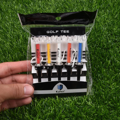5pcs/set Golf Tees: 79mm/90mm Plastic Step Down Tees with Original Package - Local Ret Golf Training Practice Tees