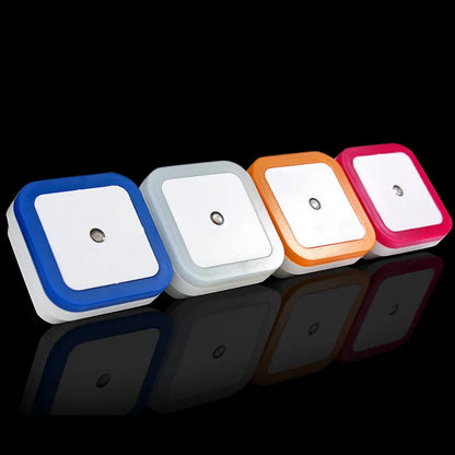Mini Wireless Sensor LED Night Light – EU/US Plug, Square Design, Ideal for Baby, Children, Living Room, Bedroom, and Corridor