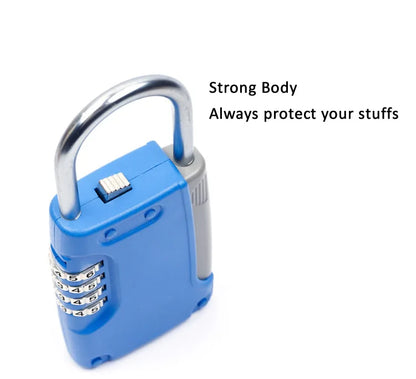 High-Quality Hidden Key Safe Box – 4-Digit Password Lock with Hook (Mini Metal Secret Storage for Home, Villa, Caravan)