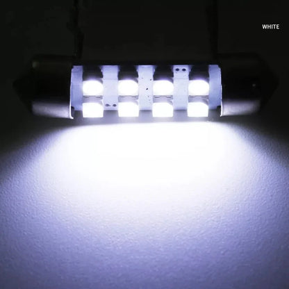 Festoon LED Car Interior Light – 8SMD 1210, 31-41mm Dome Reading Bulb, 12V White